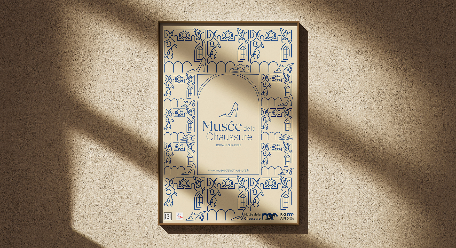 affiche Musée de la Chaussure de Romans création par Alicia Pioche designer graphique à Valence