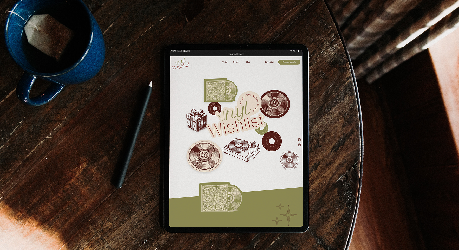 Vinyl Wishlist création par Alicia Pioche - Designer Graphique à Valence