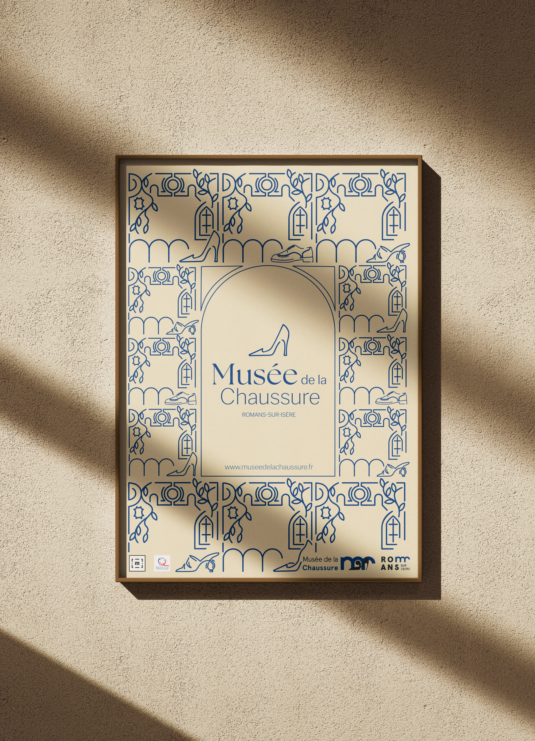 affiche Musée de la Chaussure de Romans création par Alicia Pioche designer graphique à Valence