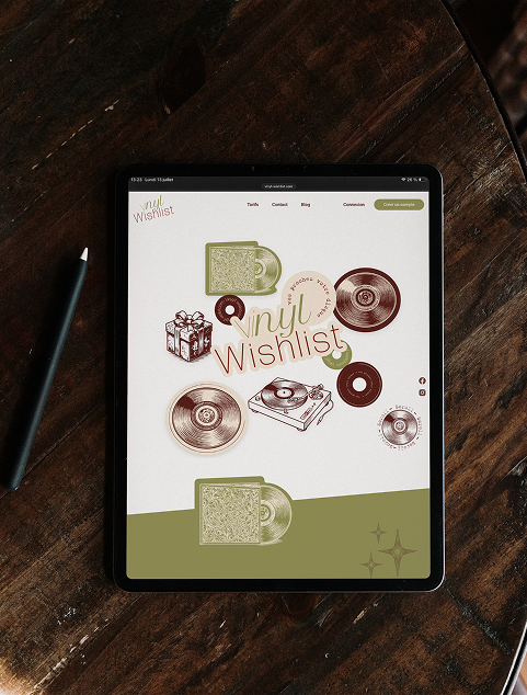 Vinyl Wishlist création par Alicia Pioche - Designer Graphique à Valence
