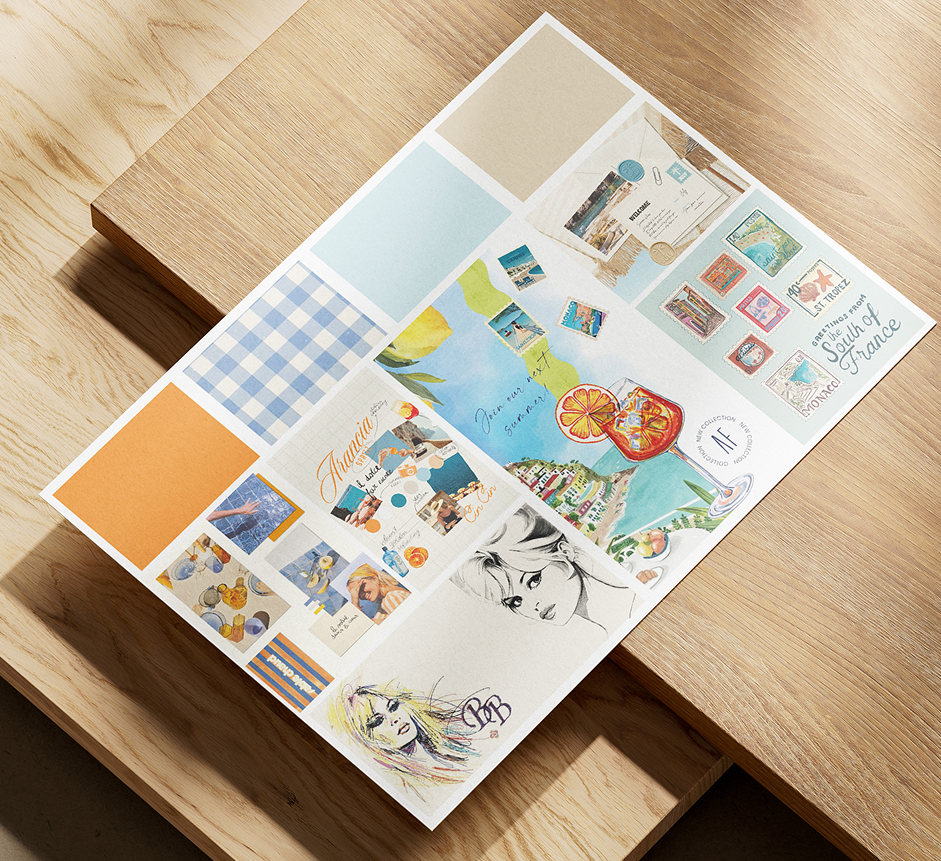 scénographie - musée de la chaussure - moodboard- création par Alicia Pioche designer graphique à Valence