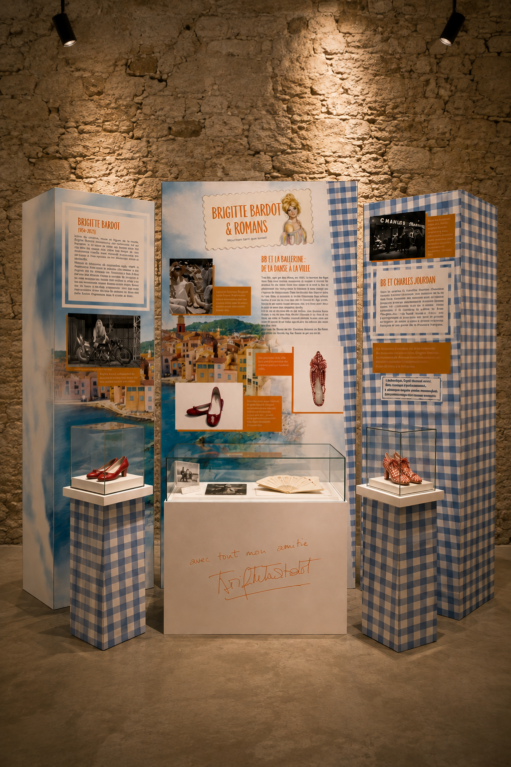 scénographie- musée de la chaussure - création par Alicia Pioche designer graphique à Valence